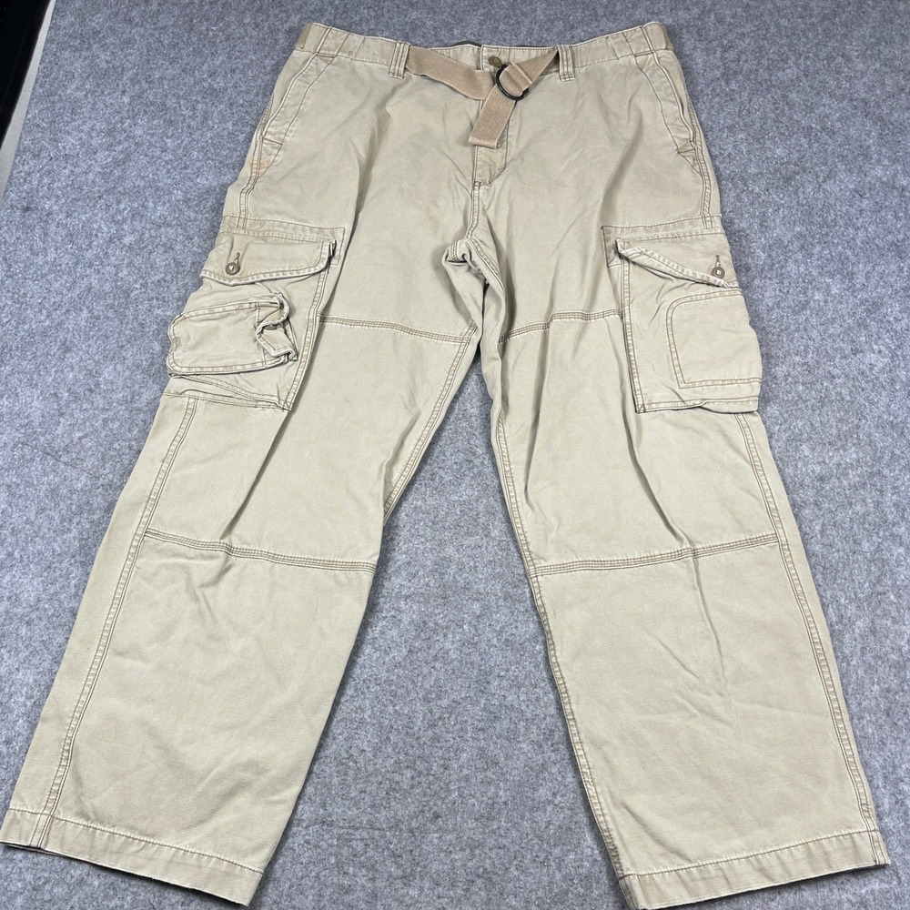 VTG Y2K Gap Cargo Pants Mens 40x30 Khaki Baggie Military Surplus Utility Grunge